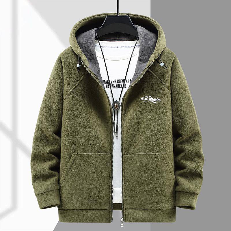 Herbst Winter Fat Guy 190kg 12XL 11XL 10XL Verdickter Fleecemantel für Herren Trendy Fatty Hooded Plus Size Warm Fleecejacke 12XL grün von Joom DACH