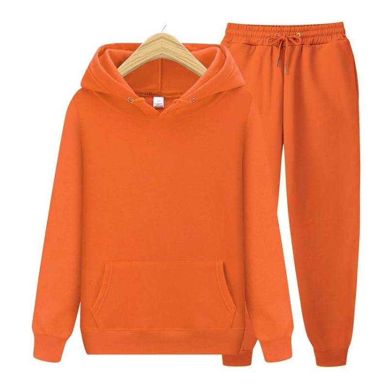 Herbst Winter Fleece Hoodies + Hosen Zwei Stück Set Männer Frauen Hoodies Trainingsanzüge Jogger Hosen dicke warme kleidung Männer L von Joom DACH