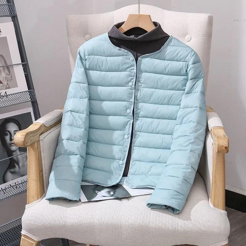 Herbst Winter Frauen Kurze Unten Baumwolle Jacke Frauen Parkas Dünne Licht Liner Warme Mantel Weibliche Casual Outwear Dame Tops XXXXL grün von Joom DACH