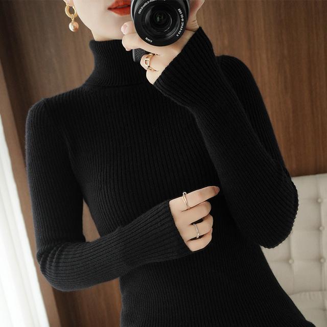 Herbst Winter Frauen Rollkragenpullover Einfarbig Warme Pullover Pullover Langarm Jumper Kleidung M schwarz Herbst Winter Frauen Rollkragenpullover Einfarbig Warme Pullover Pullover Langarm Jumper Kleidung M schwarz von Joom DACH