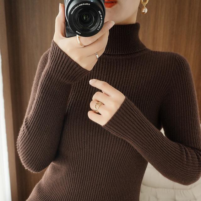 Herbst Winter Frauen Rollkragenpullover Einfarbig Warme Pullover Pullover Langarm Jumper Kleidung XXL kaffeebraun Herbst Winter Frauen Rollkragenpullover Einfarbig Warme Pullover Pullover Langarm Jumper Kleidung XXL kaffeebraun von Joom DACH