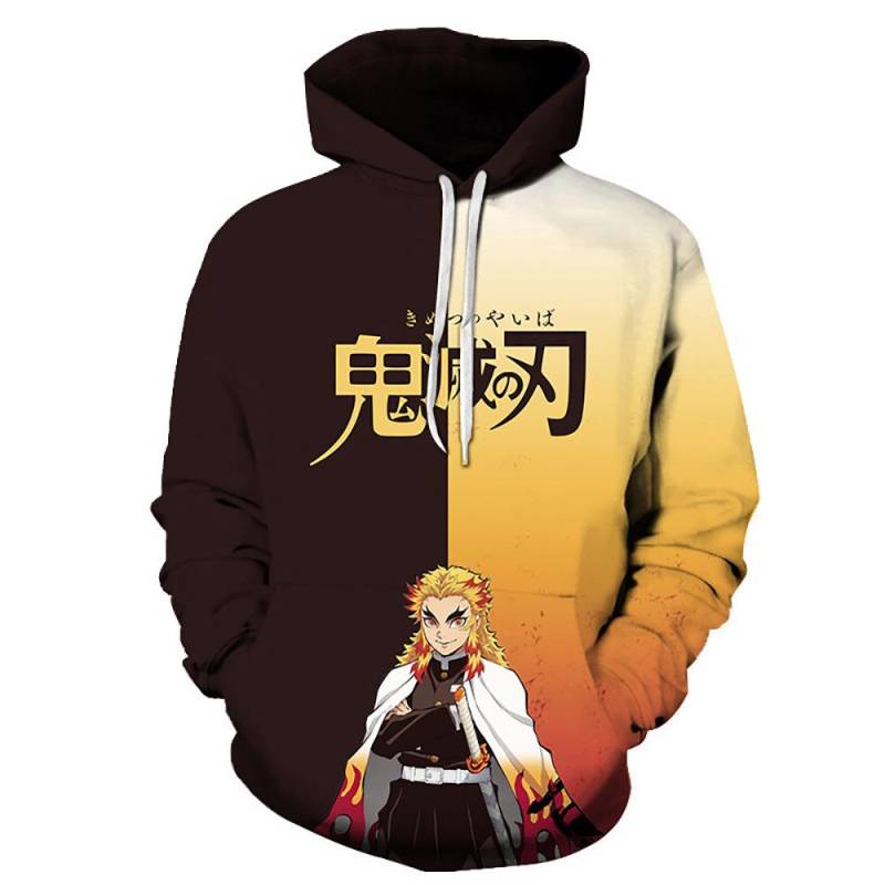 Herbst Winter Heißer Dämon Slayer Kinder Kinder Kleidung Hoodie Geeignet Neutral Freizeit Pullover Sweatshirt Anime Langarm 2022 140 von Joom DACH