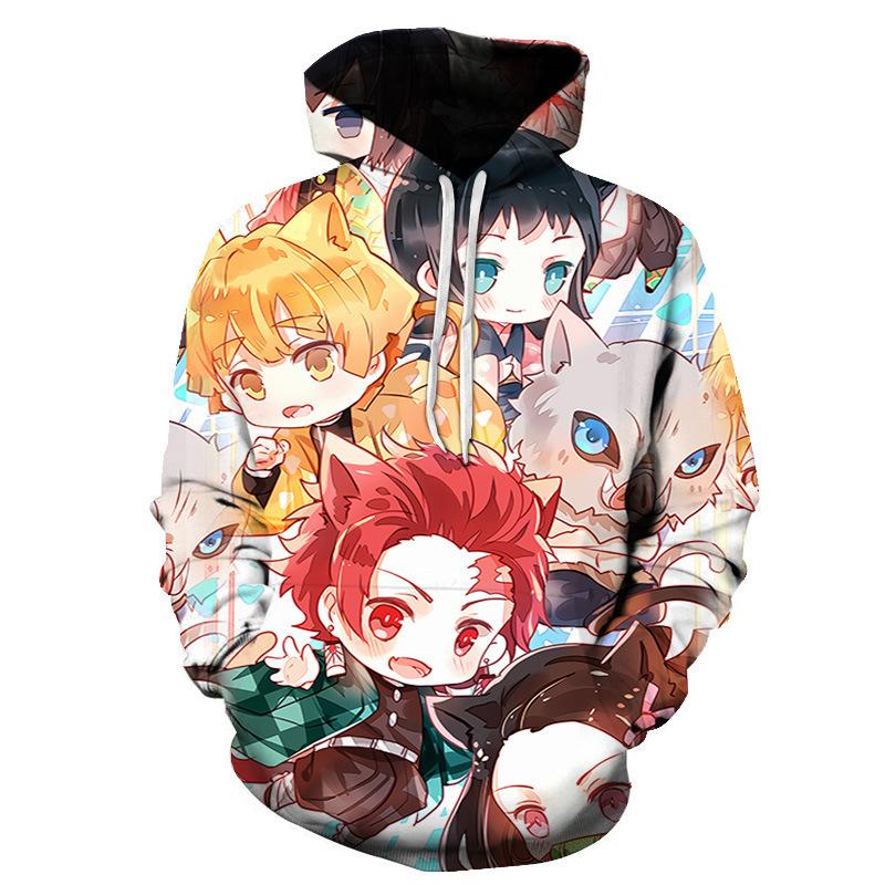 Herbst Winter Heißer Dämon Slayer Kinder Kinder Kleidung Hoodie Geeignet Neutral Freizeit Pullover Sweatshirt Anime Langarm 2022 160 von Joom DACH