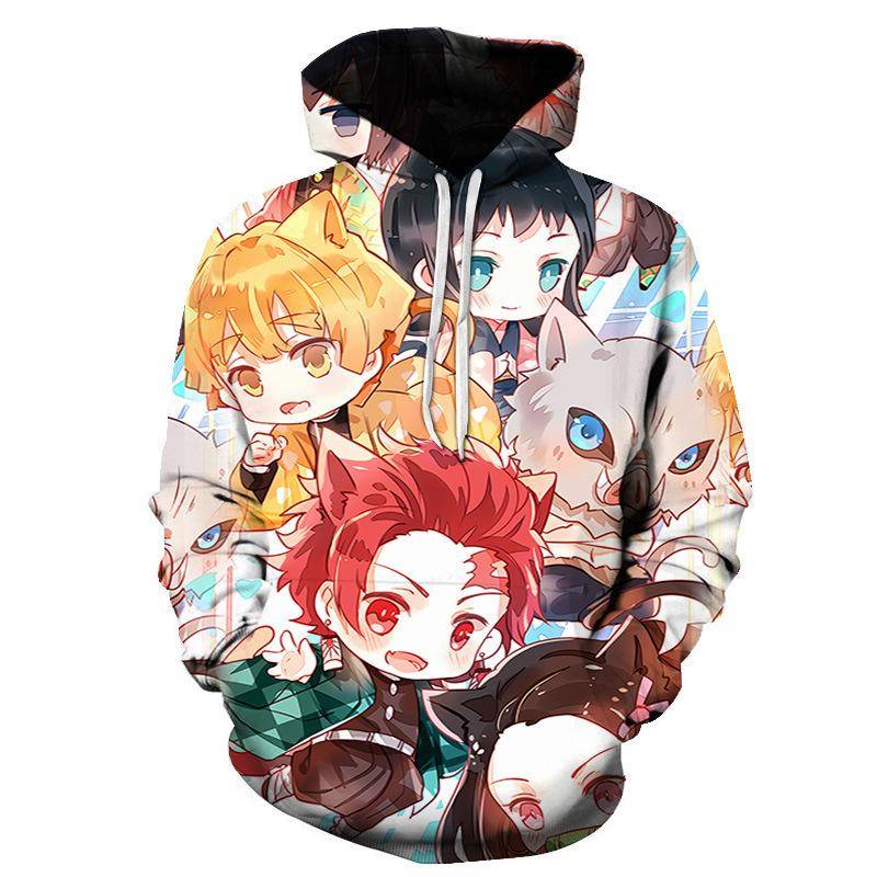 Herbst Winter Heißer Dämon Slayer Kinder Kinder Kleidung Hoodie Geeignet Neutral Freizeit Pullover Sweatshirt Anime Langarm 2022 160 von Joom DACH