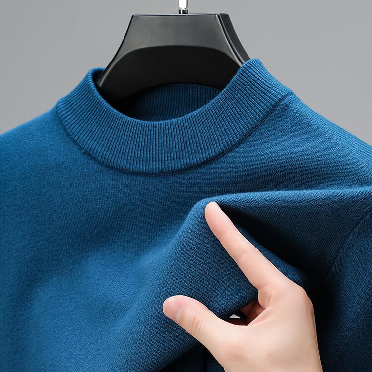 Herbst Winter Herren Halbrollkragen Warm Pullover Casual Solid Color Pullover Männer L blau von Joom DACH