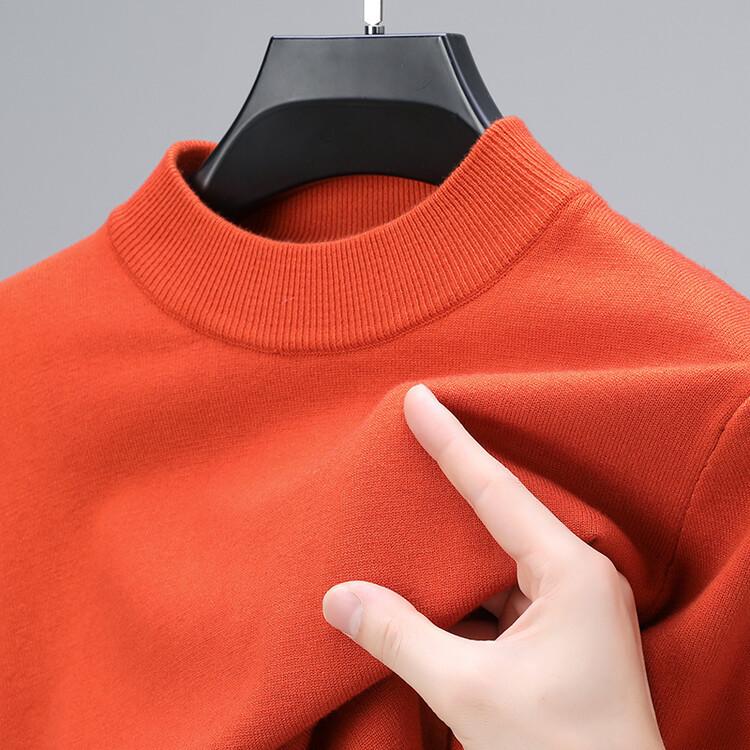 Herbst Winter Herren Halbrollkragen Warm Pullover Casual Solid Color Pullover Männer XXXXL orange von Joom DACH