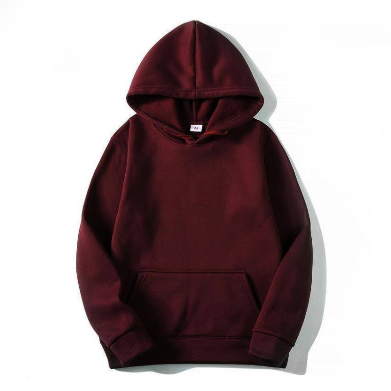 Herbst Winter Herren einfarbig Kapuzenpullover Langarm Fleece Pullover lässig Hoodie Hoodies & Sweatshirts (Herren) M bordeaux von Joom DACH