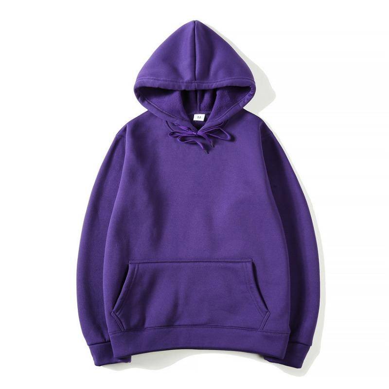 Herbst Winter Herren einfarbig Kapuzenpullover Langarm Fleece Pullover lässig Hoodie Hoodies & Sweatshirts (Herren) XL violett von Joom DACH