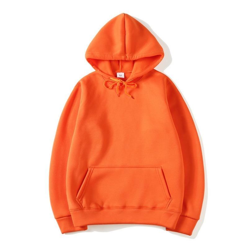 Herbst Winter Herren einfarbig Kapuzenpullover Langarm Fleece Pullover lässig Hoodie Hoodies & Sweatshirts (Herren) XXXL orange von Joom DACH