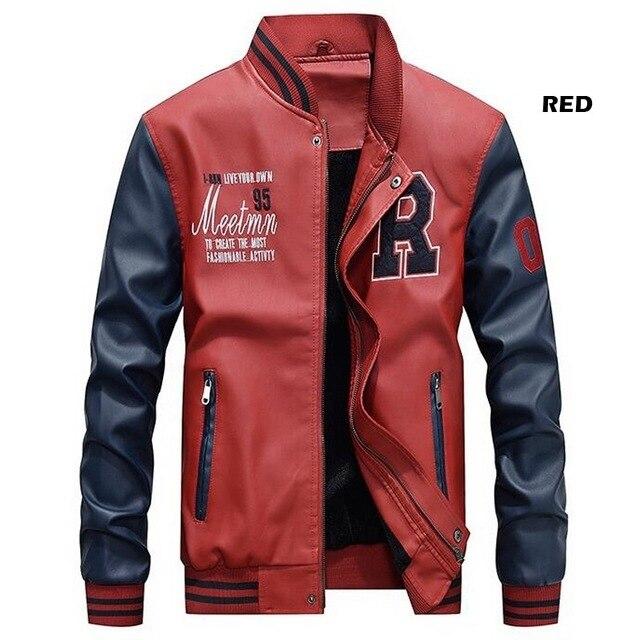 Herbst Winter Jacke Männer Stickerei Baseball Jacken Pu Leder Mäntel Slim Fit College Maleluxury Fleece Pilot Leder Jacken XXL Herbst Winter Jacke Männer Stickerei Baseball Jacken Pu Leder Mäntel Slim Fit College Maleluxury Fleece Pilot Leder Jacken XXL von Joom DACH