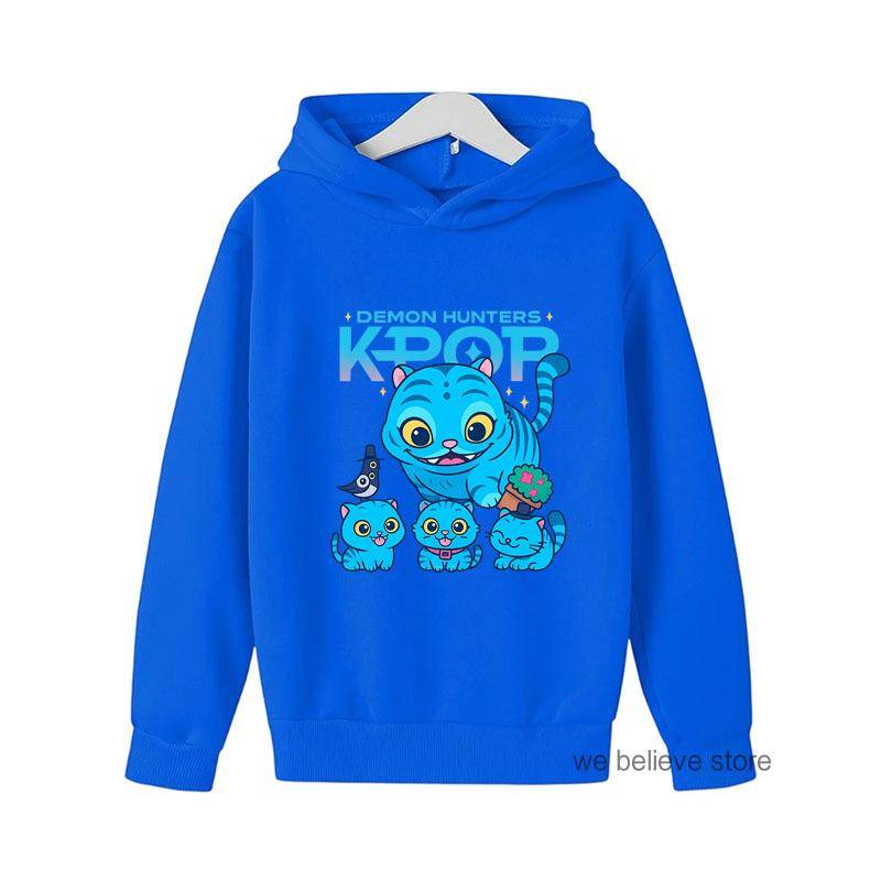 Herbst Winter KPop Dämonenjäger Huntrix Reißverschluss-Hoodie – Mädchen Jungen Full-Zip Anime Grafik Sweatshirt für K-Pop Animationsfans 150cm von Joom DACH