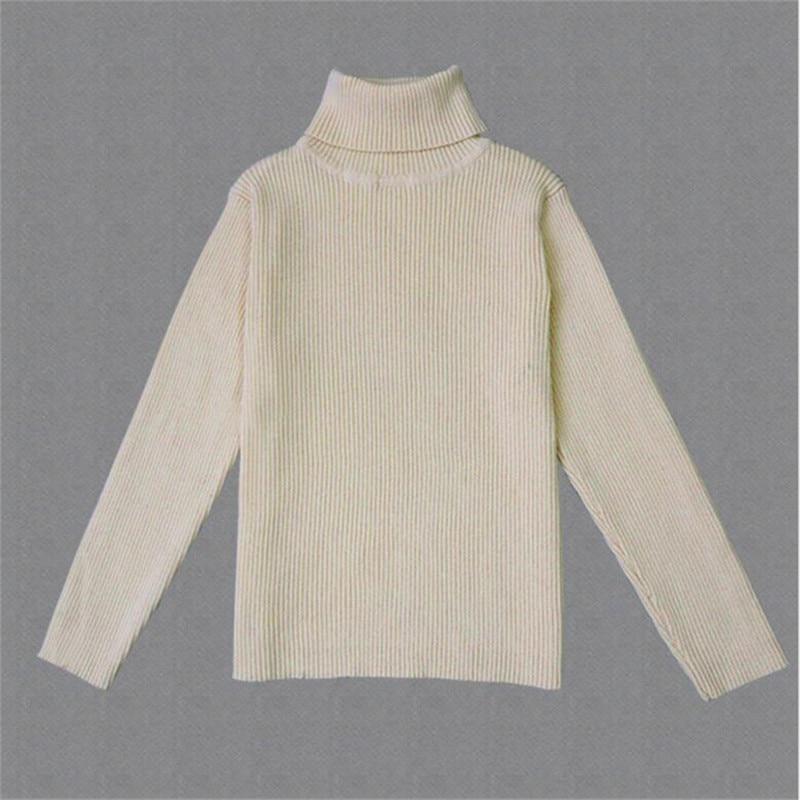 Herbst Winter Kinder Jungen Mädchen Rollkragen Pullover Pullover Gestrickte Pullover Kinder Kleidung 130 beige von Joom DACH
