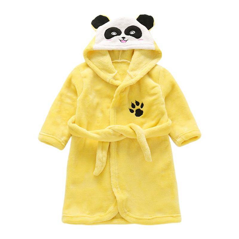 Herbst Winter Kinder Nachtwäsche Baby Roben Flanell Bademantel Für Kleinkind Junge Mädchen Panda Mit Kapuze Nachthemd Nette Kinder Pyjamas 140 von Joom DACH