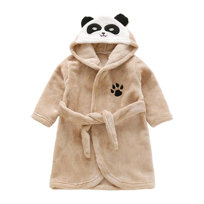Herbst Winter Kinder Nachtwäsche Baby Roben Flanell Bademantel Für Kleinkind Junge Mädchen Panda Mit Kapuze Nachthemd Nette Kinder Pyjamas 140 von Joom DACH