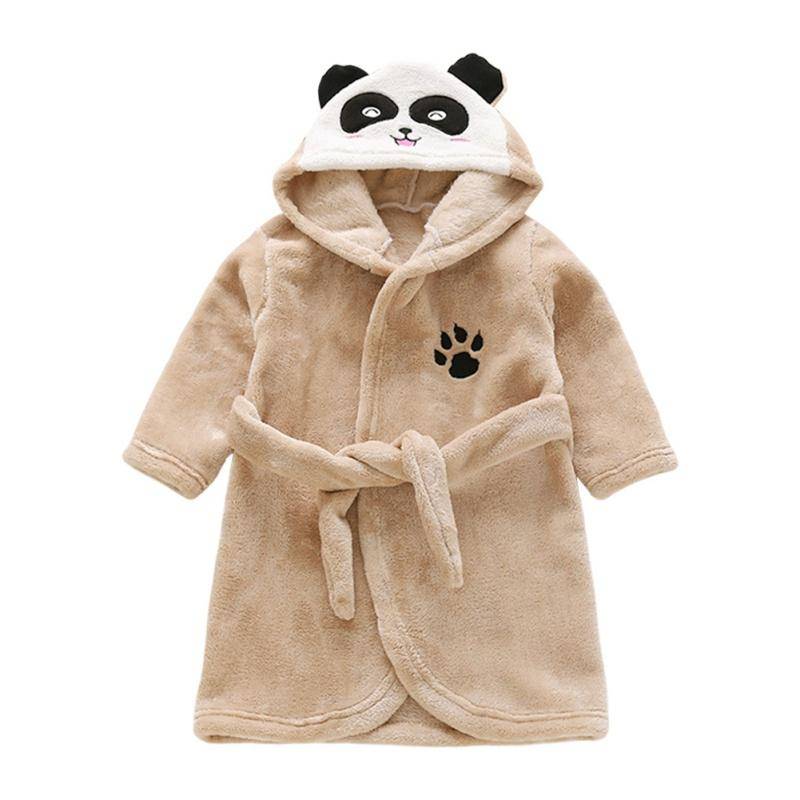 Herbst Winter Kinder Nachtwäsche Baby Roben Flanell Bademantel Für Kleinkind Junge Mädchen Panda Mit Kapuze Nachthemd Nette Kinder Pyjamas 140 von Joom DACH