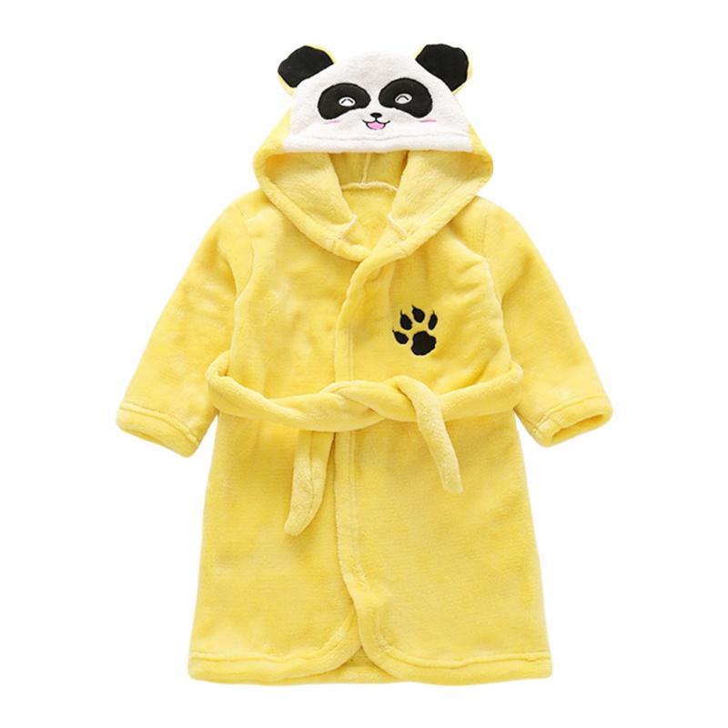 Herbst Winter Kinder Nachtwäsche Baby Roben Flanell Bademantel Für Kleinkind Junge Mädchen Panda Mit Kapuze Nachthemd Nette Kinder Pyjamas 90 von Joom DACH