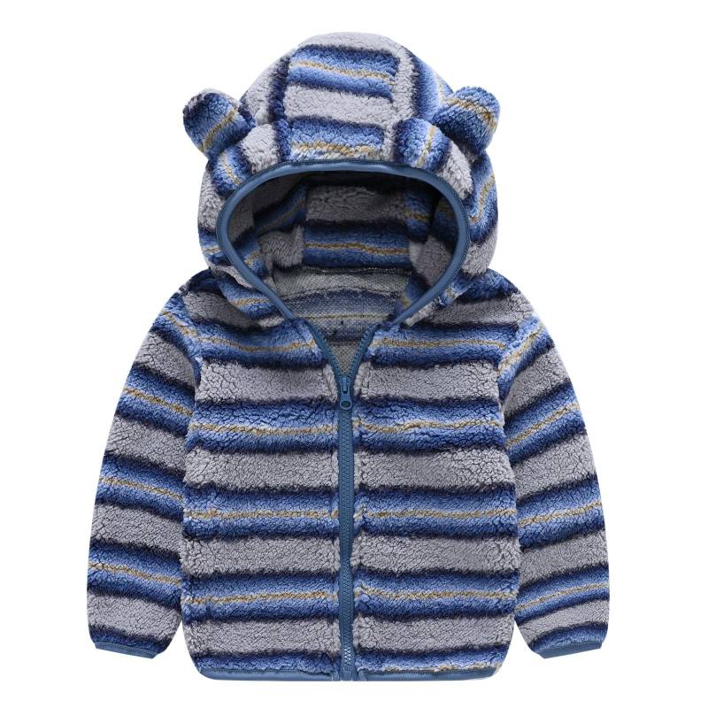 Herbst Winter Kinderbekleidung Wollpullover Jungen Woll-Kapuzenmantel Einfarbig Reißverschlussmantel Kinder Winterkleidung 120cm von Joom DACH