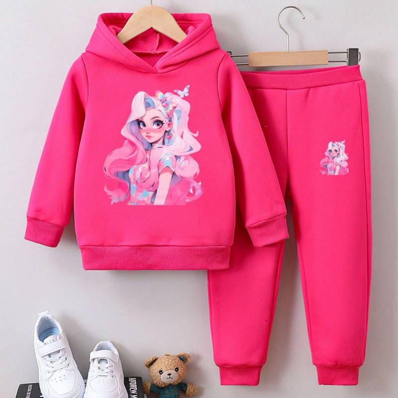 Herbst Winter Mädchen Cartoon Langarm Sweatshirt Set 100 cm von Joom DACH