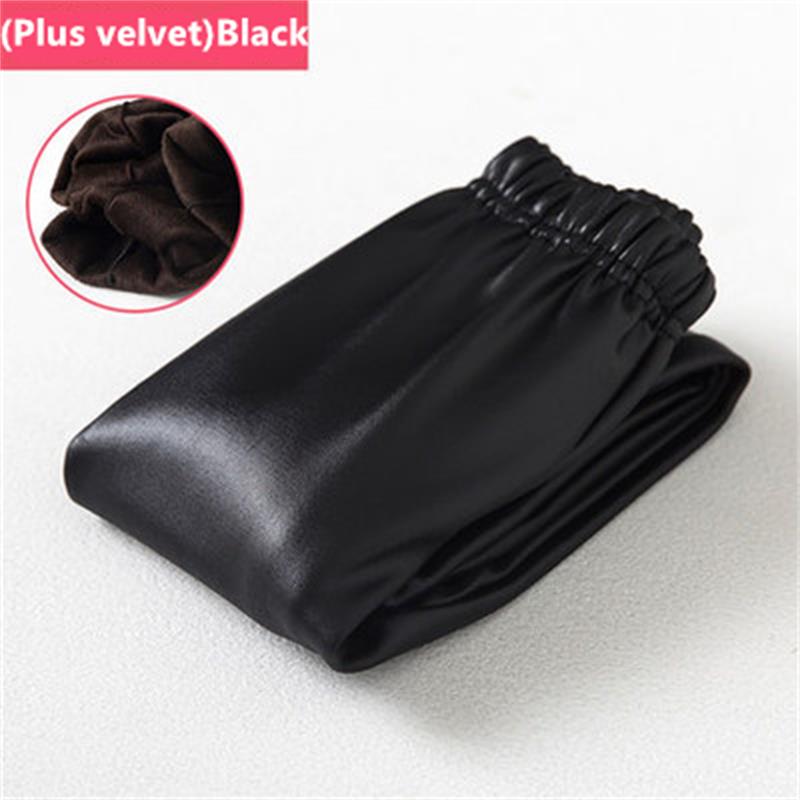 Herbst Winter Mädchen Leder Hosen Dicke Samt PU Leder kinder Leggings Kinder Bleistift Hosen Infant Warme Hosen 160 schwarz von Joom DACH