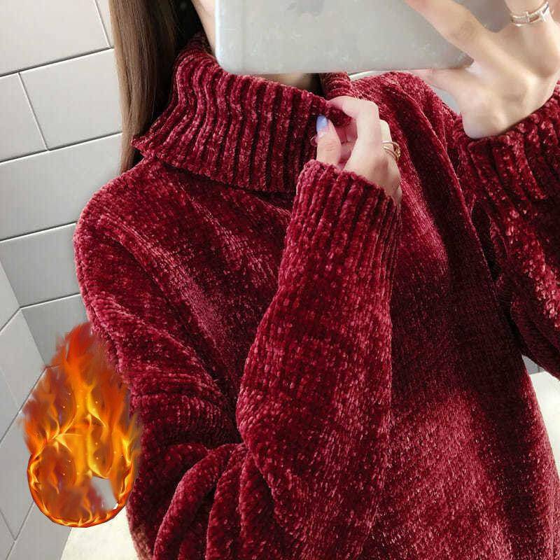 Herbst Winter Rollkragenpullover Damen Locker Elastisch Dick Gestrickte Pullover Uni Damen Warmes Basic-Shirt XL dunkelrote Herbst Winter Rollkragenpullover Damen Locker Elastisch Dick Gestrickte Pullover Uni Damen Warmes Basic-Shirt XL dunkelrote von Joom DACH