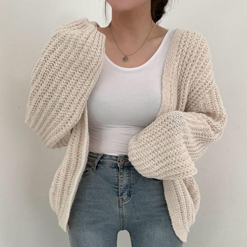 Herbst Winter Strickjacke Gestrickte Frauen Pullover Casual Koreanische Vintage Harajuku Laterne Hülse Frauen Tops Mantel Faul Wind Y2k Pullover 23328 One Size weiß Herbst Winter Strickjacke Gestrickte Frauen Pullover Casual Koreanische Vintage Harajuku Laterne Hülse Frauen Tops Mantel Faul Wind Y2k Pullover 23328 One Size weiß von Joom DACH