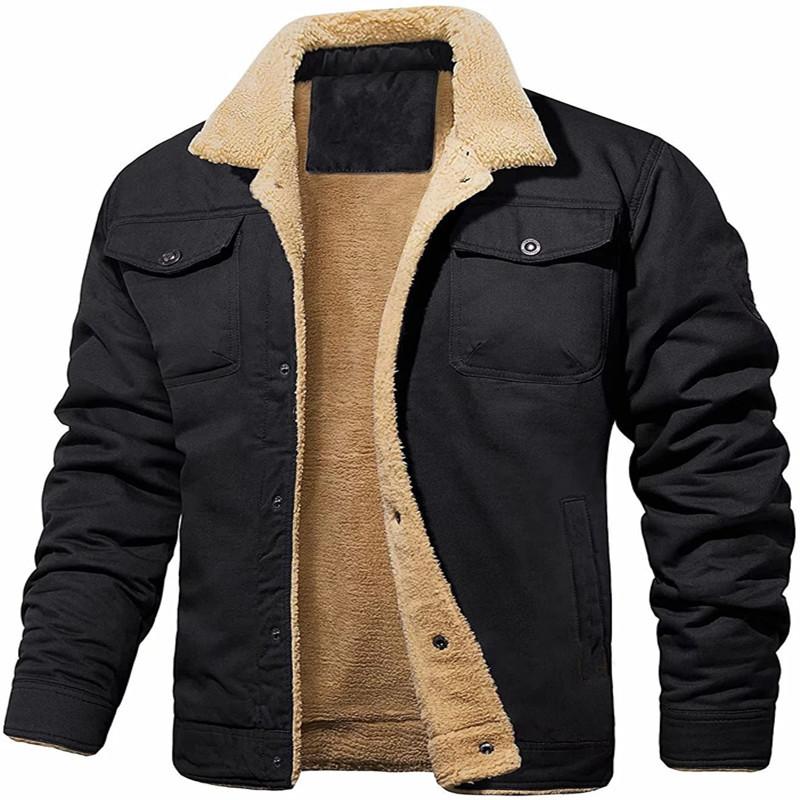 Herbst Winter Thermo-Bomberjacken Multi-Taschen-Jacke Herren Herren Militär Windjacke Herren Fleecejacken Windjacke Mäntel M von Joom DACH