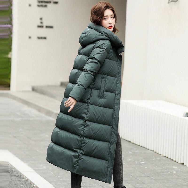 Herbst Winter Verdicken Warme Parka Frauen Casual Einfarbig Lose Mit Kapuze Mantel Jacken Outwear Für Weibliche 4XL grün von Joom DACH