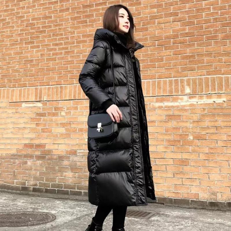 Herbst Winter Verdicken Warme Parka Frauen Casual Einfarbig Lose Mit Kapuze Mantel Jacken Outwear Für Weibliche M schwarz von Joom DACH