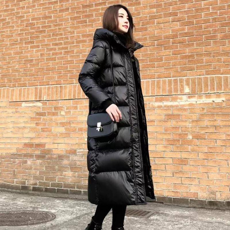 Herbst Winter Verdicken Warme Parka Frauen Casual Einfarbig Lose Mit Kapuze Mantel Jacken Outwear Für Weibliche M schwarz von Joom DACH