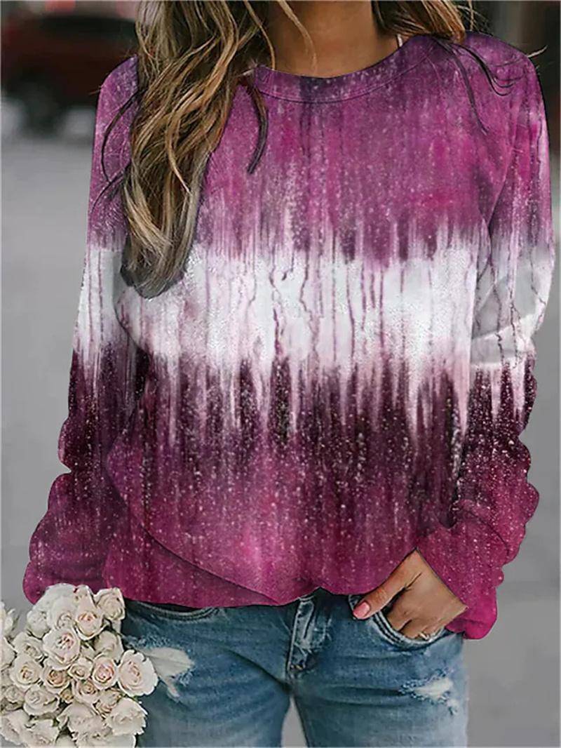 Herbst frauen Neue 3d Pullover T-shirt Pullover Lange ärmeln Gradienten Schmetterling Pony Harajuku Stil Große Lose Kleidung 8XL Herbst frauen Neue 3d Pullover T-shirt Pullover Lange ärmeln Gradienten Schmetterling Pony Harajuku Stil Große Lose Kleidung 8XL von Joom DACH