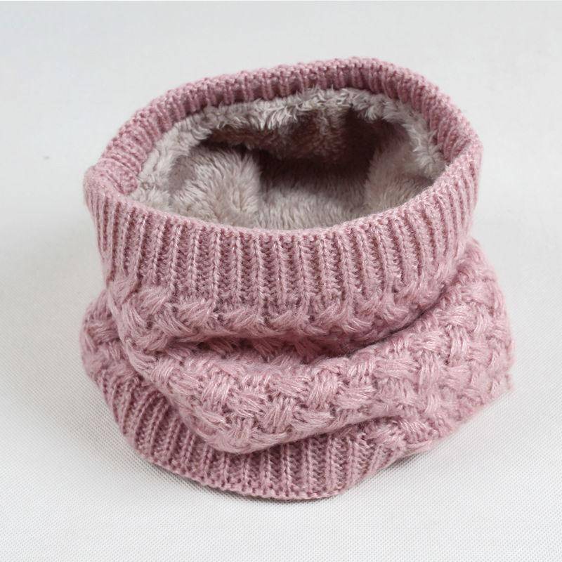Herbst und Winter Absicherung Gestricktes Lätzchen Wärme für Männer und Frauen All-Match Wollschal Winddicht Plus Samt Verdickung Halskragen rosa von Joom DACH
