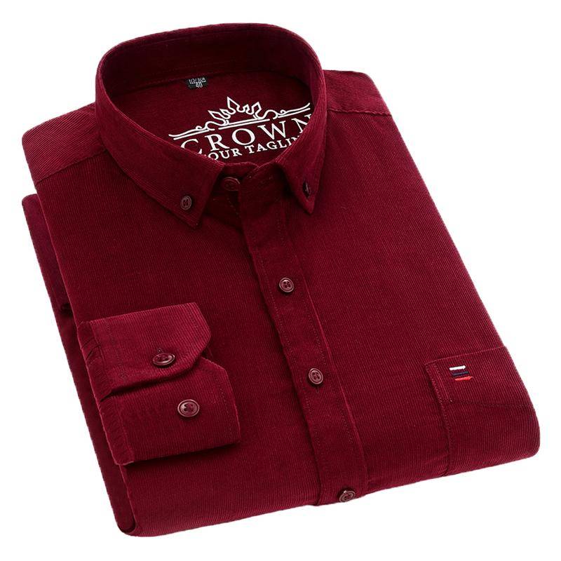 Herbst und Winter Baumwoll-Männer-Cord-Langarm-Freizeithemd 2XL von Joom DACH