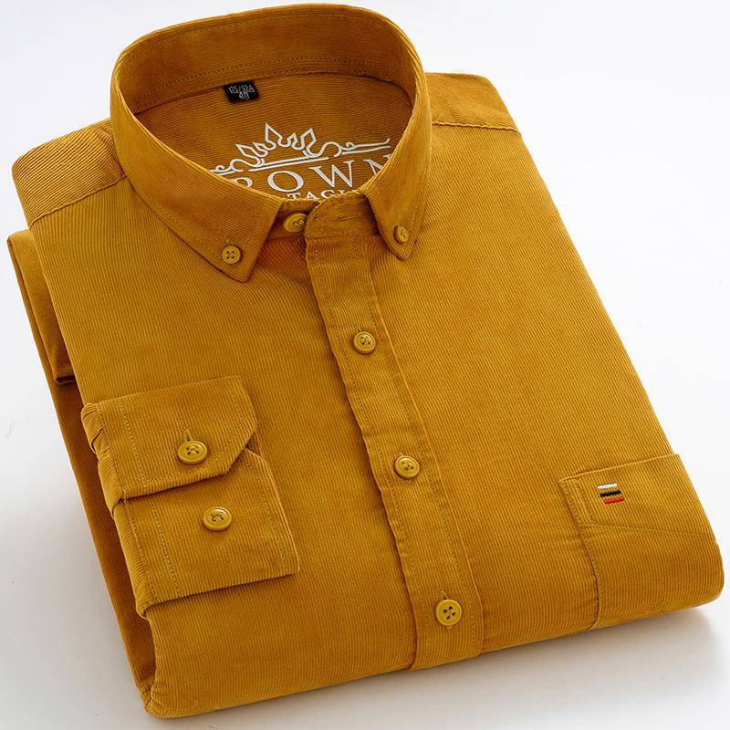 Herbst und Winter Baumwoll-Männer-Cord-Langarm-Freizeithemd 4XL Herbst und Winter Baumwoll-Männer-Cord-Langarm-Freizeithemd 4XL von Joom DACH