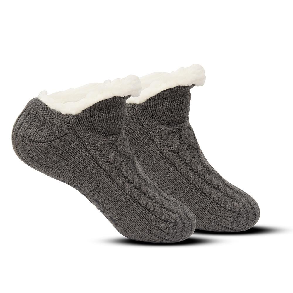 Herbst und Winter Bodensocken Home Warm Damen Herren Socken Schneesocken Schlafteppichsocken Hausschuhe Socken Herren Rutschfeste Yogasocken 35-39 dunkelgrau von Joom DACH