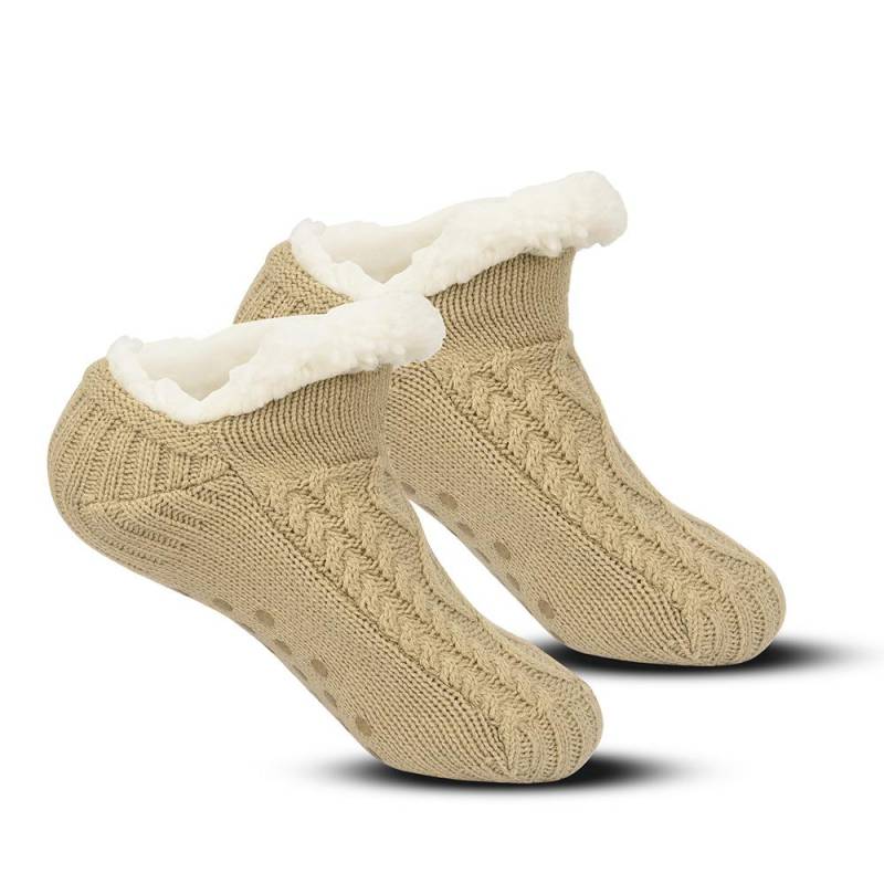 Herbst und Winter Bodensocken Home Warm Damen Herren Socken Schneesocken Schlafteppichsocken Hausschuhe Socken Herren Rutschfeste Yogasocken 35-39 khaki von Joom DACH