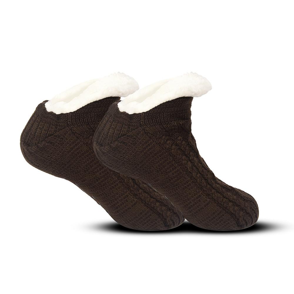 Herbst und Winter Bodensocken Home Warm Damen Herren Socken Schneesocken Schlafteppichsocken Hausschuhe Socken Herren Rutschfeste Yogasocken 35-39 braun von Joom DACH