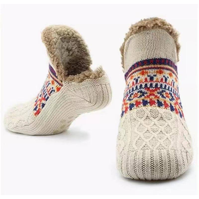 Herbst und Winter Bodensocken Home Warm Damen Herren Socken Schneesocken Schlafteppichsocken Hausschuhe Socken Herren Rutschfeste Yogasocken 46-48 beige von Joom DACH