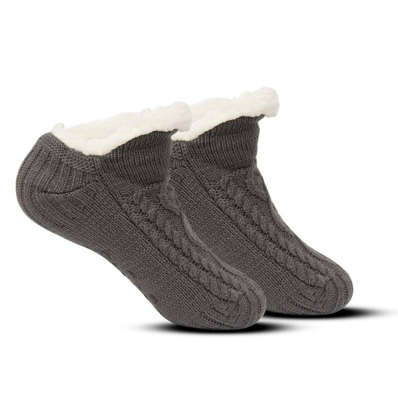 Herbst und Winter Bodensocken Home Warm Damen Herren Socken Schneesocken Schlafteppichsocken Hausschuhe Socken Herren Rutschfeste Yogasocken 46-48 dunkelgrau von Joom DACH