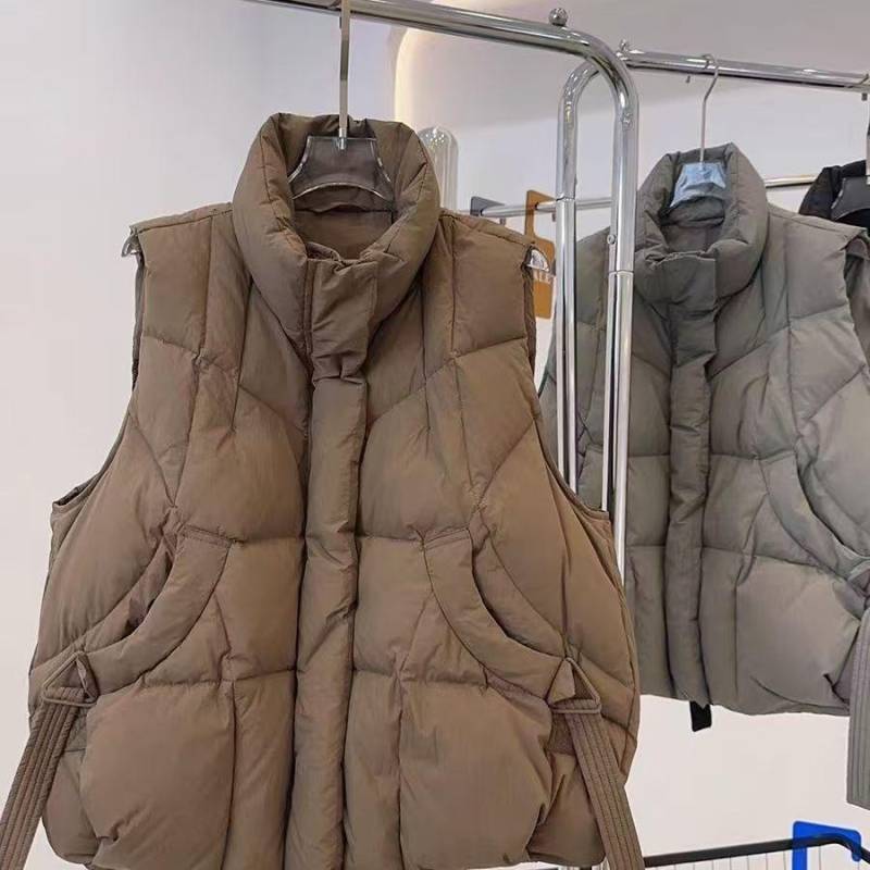 Herbst und Winter Daunenweste Damenmode Damen Daunenjackenweste Jacke Trend XXXL braun von Joom DACH