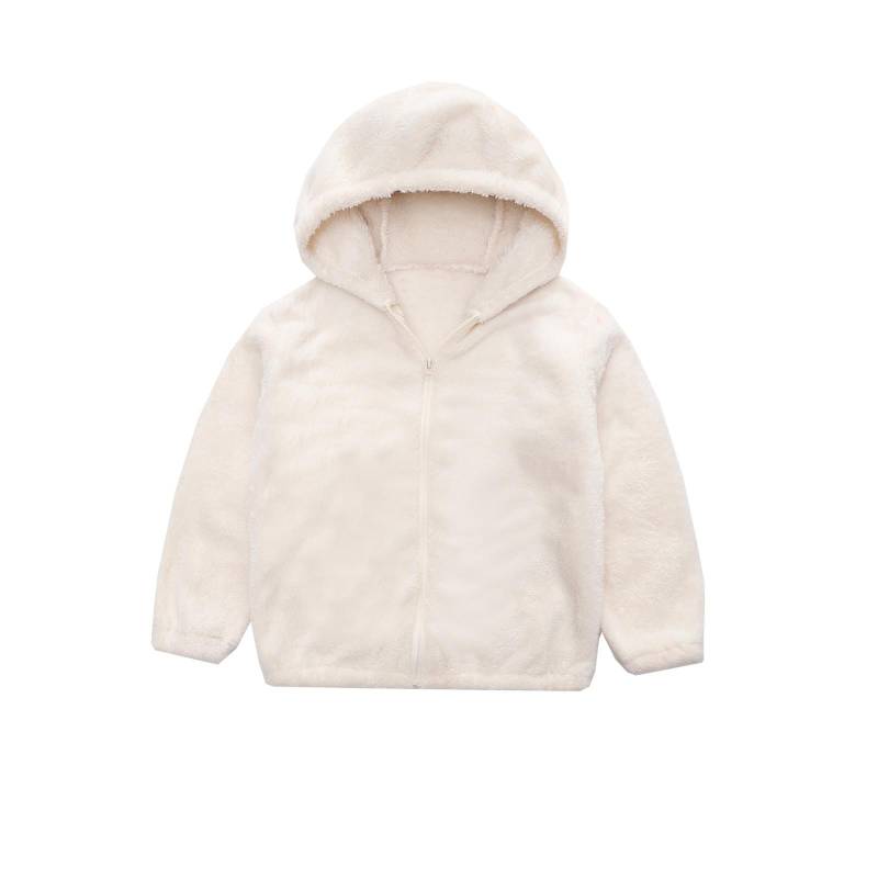 Herbst und Winter Fleece Kinderjacken Mittlere und Große Kinder Kapuzenpullover Reißverschluss Hemdjacke Jungen und Mädchen Lässiger warmer Mantel 160cm von Joom DACH