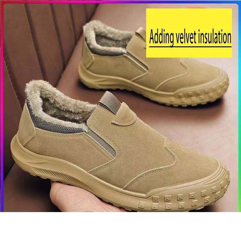 Herbst- und Winter-Freizeit-Herren-High-Top-Arbeitskleidungsschuhe, Schmutzabweisende und wasserdichte Stiefel, Retro-Wildleder-Herrenstiefel 44 braun von Joom DACH