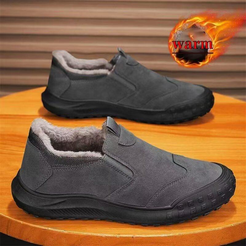 Herbst- und Winter-Freizeit-Herren-High-Top-Arbeitskleidungsschuhe, Schmutzabweisende und wasserdichte Stiefel, Retro-Wildleder-Herrenstiefel 44 grau von Joom DACH