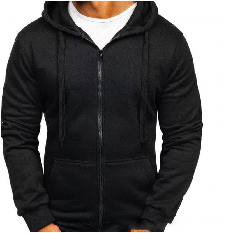 Herbst und Winter Herren Casual Fashion Sports Zipper Hoodies Plus Size L schwarz von Joom DACH