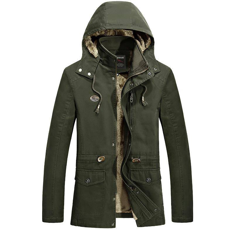 Herbst und Winter Herren Fleecejacke Ebay Große Größe Mittellange Jacke 5XL von Joom DACH
