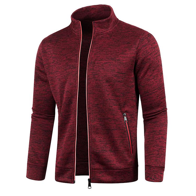 Herbst und Winter Herren Lange Reißverschluss Strickpullover Ärmel Dünne Samt Trendy Tops Pullover Jacken Plus Größe Männer XXXXL von Joom DACH