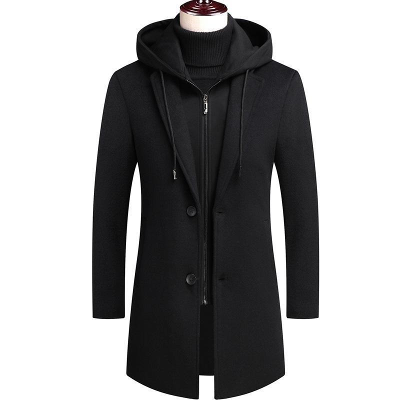 Herbst- und Winter Herren Wollmantel Mittel und Lang Doppelkragen Abnehmbare Kapuze Wollmantel Herren 175 schwarz Herbst- und Winter Herren Wollmantel Mittel und Lang Doppelkragen Abnehmbare Kapuze Wollmantel Herren 175 schwarz von Joom DACH
