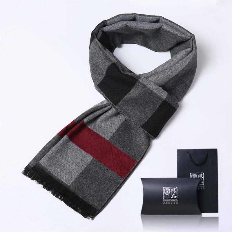 Herbst und Winter Herrenschals Junge Männer mittleren Alters Dicker warmer Schal von Joom DACH