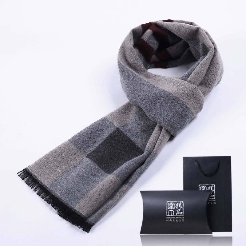 Herbst und Winter Herrenschals Junge Männer mittleren Alters Dicker warmer Schal von Joom DACH