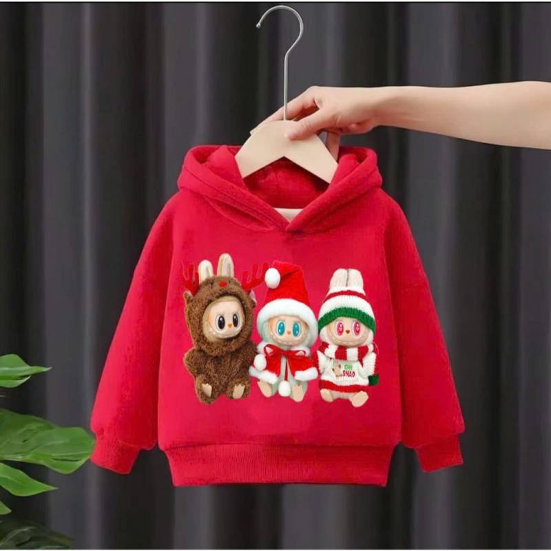 Herbst- und Winter-Hoodie-Sweatshirt für Jungen und Mädchen mit LABUBU-Musterdruck 100 von Joom DACH