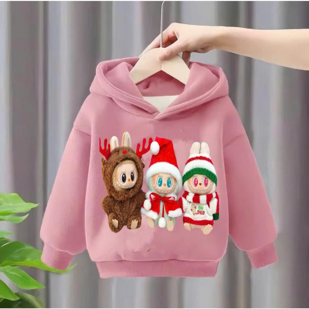 Herbst- und Winter-Hoodie-Sweatshirt für Jungen und Mädchen mit LABUBU-Musterdruck 160 von Joom DACH